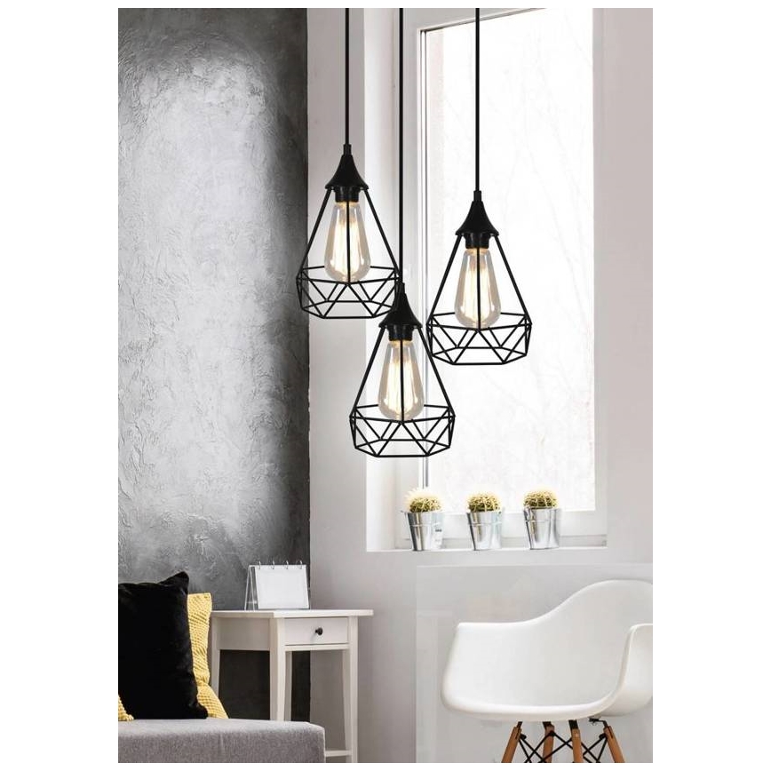 Suspension avec fil GRAF 3xE27/60W/230V