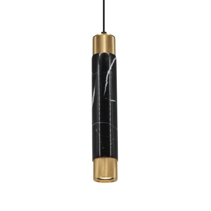 Suspension avec fil MARBLE 1xGU10/8W/230V noir/doré