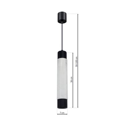 Suspension avec fil MARBLE BLANC/NOIR 1xGU10/8W/230V