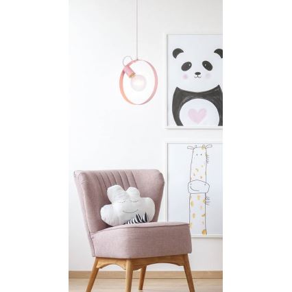 Suspension avec fil NEXO 1xE27/40W/230V rose