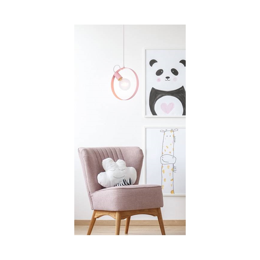 Suspension avec fil NEXO 1xE27/40W/230V rose