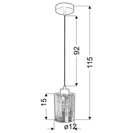 Suspension avec fil NOCTURNO 1xE27/40W/230V