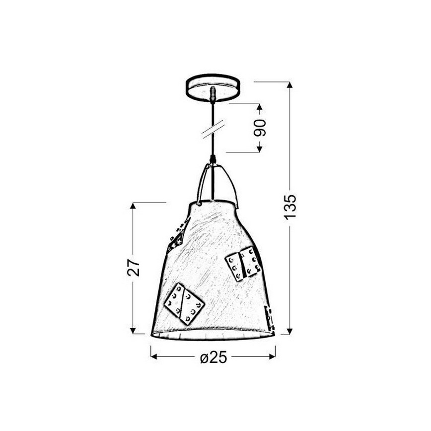 Suspension avec fil PATCH 1xE27/60W/230V