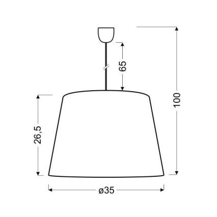 Suspension avec fil PLATINO 1xE27/60W/230V