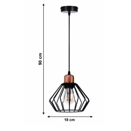 Suspension avec fil PORTO 1xE27/40W/230V