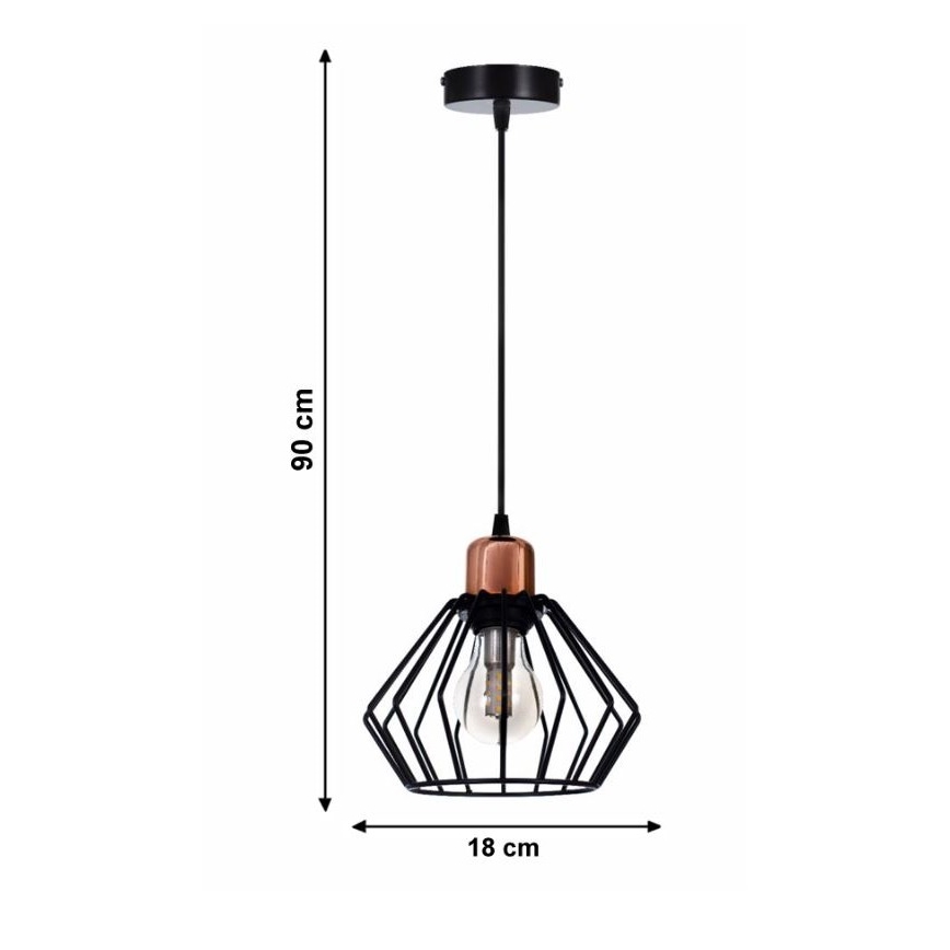 Suspension avec fil PORTO 1xE27/40W/230V