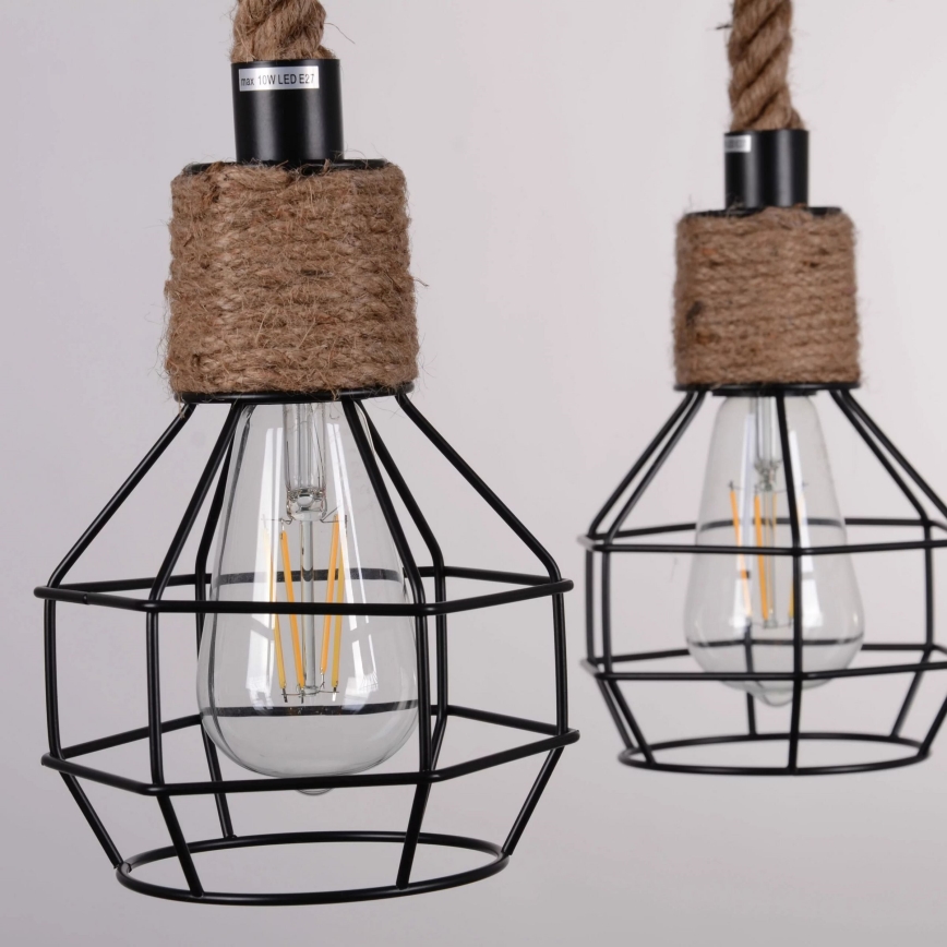 Suspension avec fil ROPE ALEGRA 4xE27/10W/230V