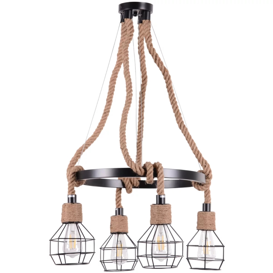 Suspension avec fil ROPE ALEGRA 4xE27/10W/230V