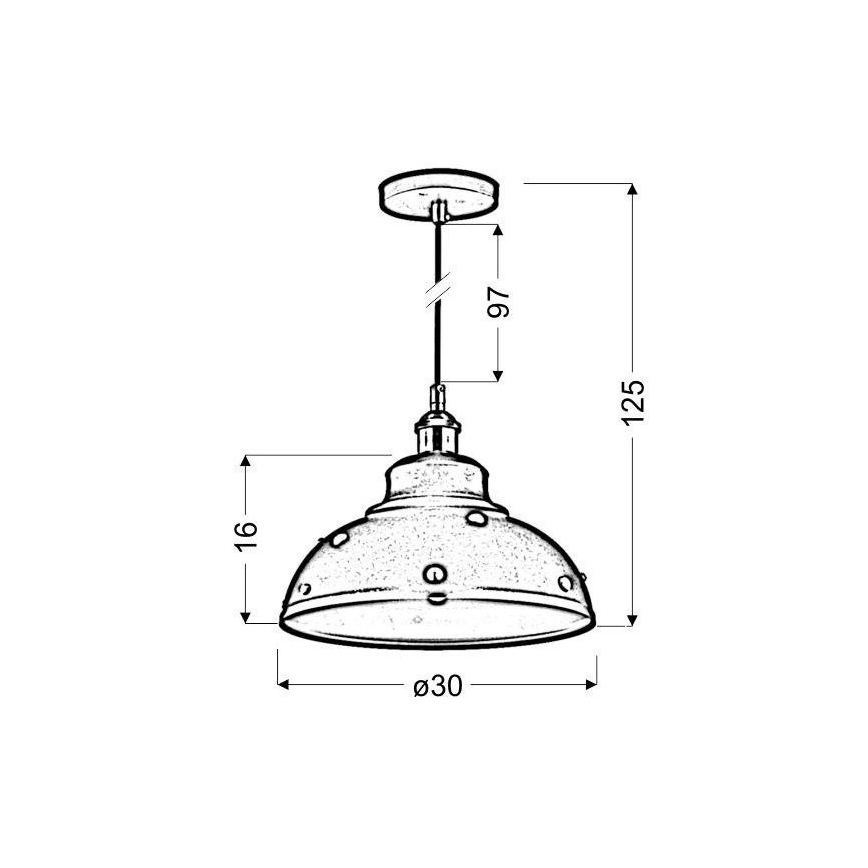 Suspension avec fil SCRIMI 1xE27/60W/230V