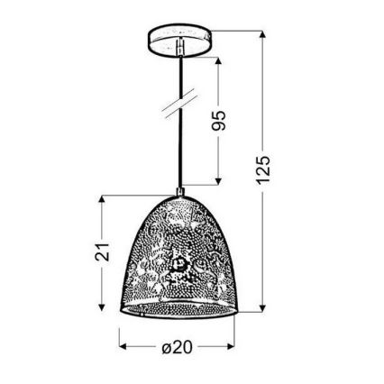 Suspension avec fil SFINKS 1xE27/60W/230V