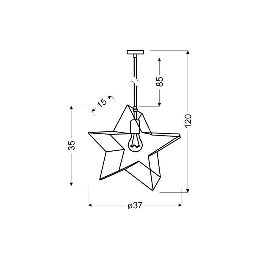 Suspension avec fil STAR 1xE27/60W/230V