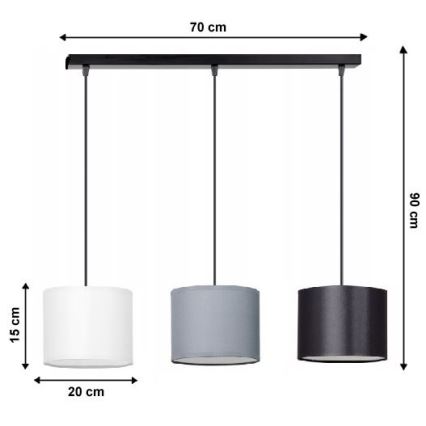 Suspension avec fil TUZ 3xE27/60W/230V