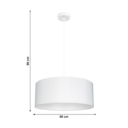 Suspension avec fil WERT 1xE27/60W/230V blanc