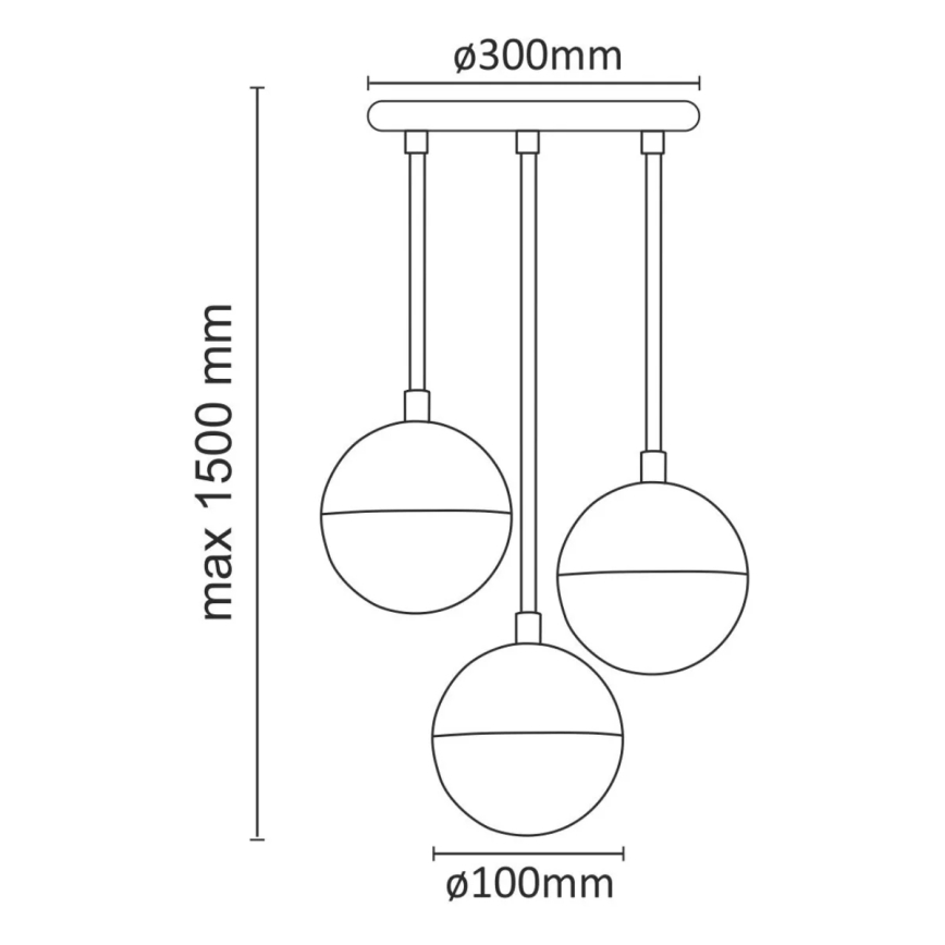 Suspension avec tige AMARILLO 3xG9/5W/230V