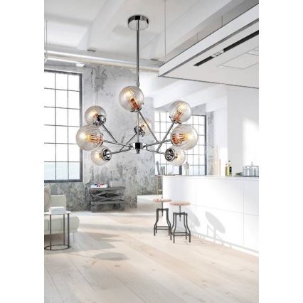 Suspension avec tige BEST 8xE14/40W/230V