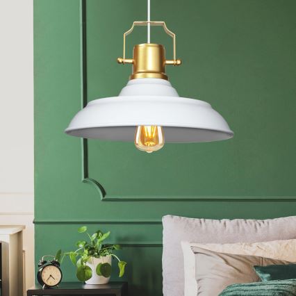 Suspension AYD 1xE27/40W/230V blanche/or