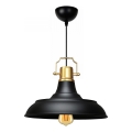 Suspension AYD 1xE27/40W/230V noir/or