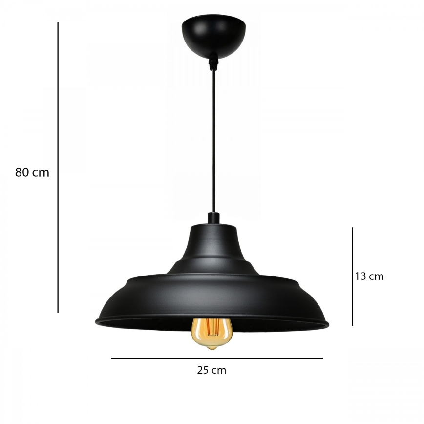 Suspension AYD 1xE27/40W/230V noire