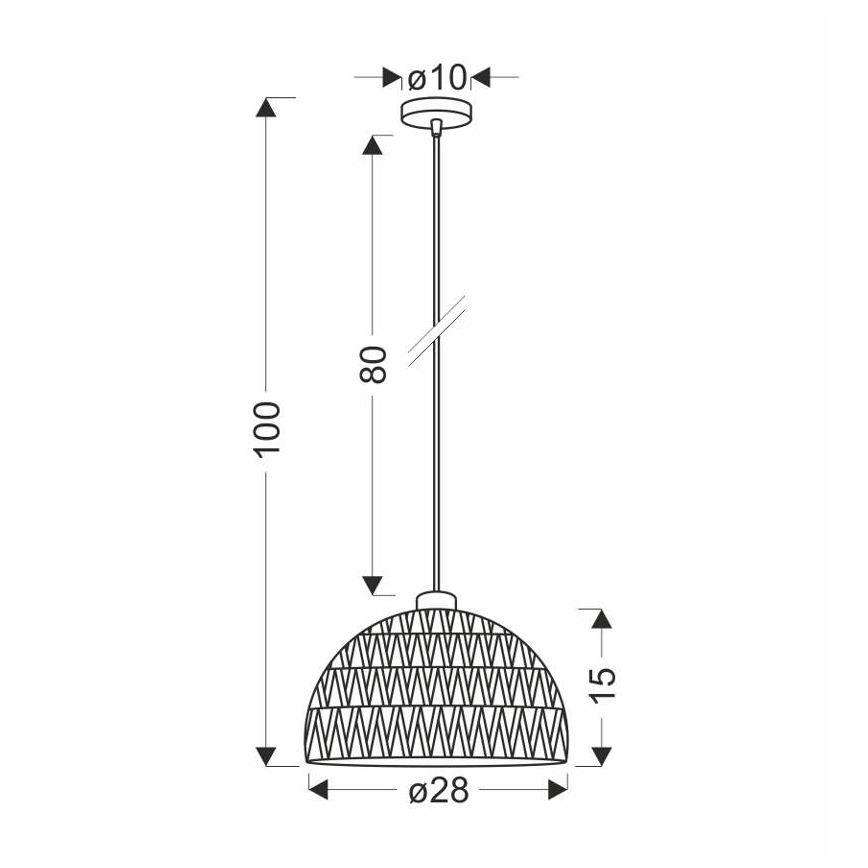 Suspension BALLI 1xE27/40W/230V beige