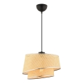 Suspension BARETTE 1xE27/60W/230V beige/chrome brillant