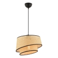 Suspension BARETTE 1xE27/60W/230V beige/noir