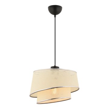 Suspension BARETTE 1xE27/60W/230V crème/chrom brillant