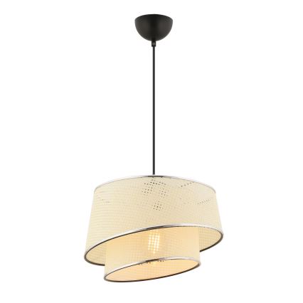 Suspension BARETTE 1xE27/60W/230V crème/chrom brillant