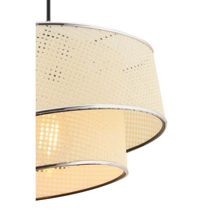 Suspension BARETTE 1xE27/60W/230V crème/chrom brillant