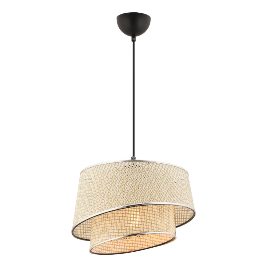 Suspension BARETTE 1xE27/60W/230V crème/chrome brillant