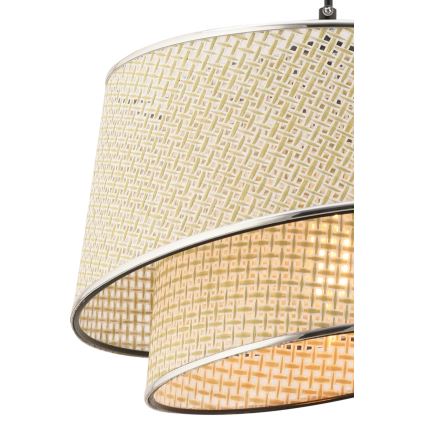 Suspension BARETTE 1xE27/60W/230V crème/chrome brillant