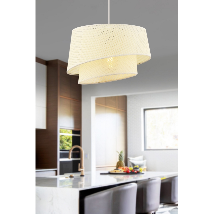 Suspension BARETTE 1xE27/60W/230V crème