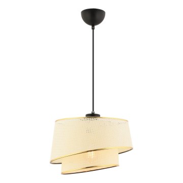 Suspension BARETTE 1xE27/60W/230V crème/or
