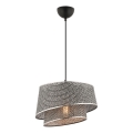 Suspension BARETTE 1xE27/60W/230V gris/chrome brillant