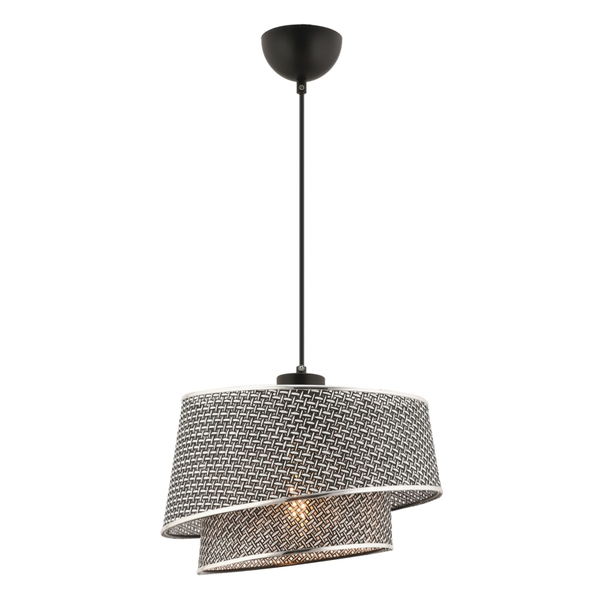 Suspension BARETTE 1xE27/60W/230V gris/chrome brillant