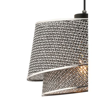 Suspension BARETTE 1xE27/60W/230V gris/chrome brillant