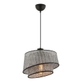 Suspension BARETTE 1xE27/60W/230V gris/noir