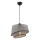 Suspension BARETTE 1xE27/60W/230V gris/noir