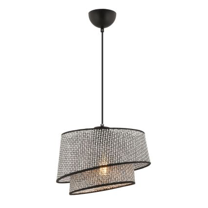 Suspension BARETTE 1xE27/60W/230V gris/noir