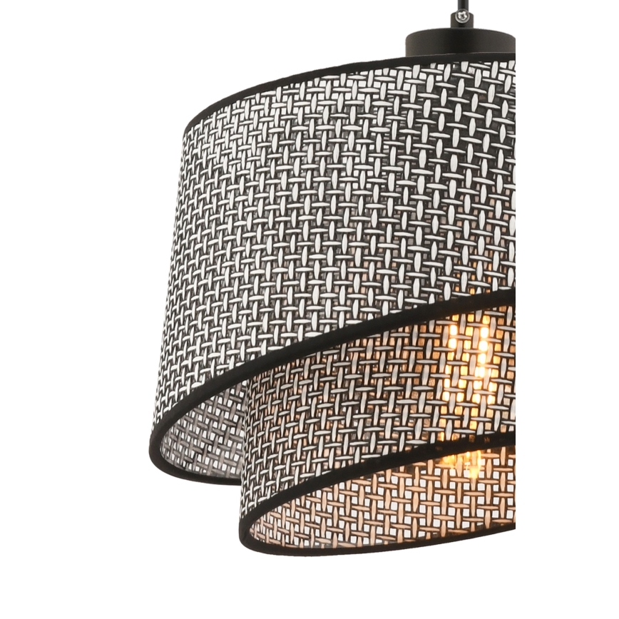 Suspension BARETTE 1xE27/60W/230V gris/noir
