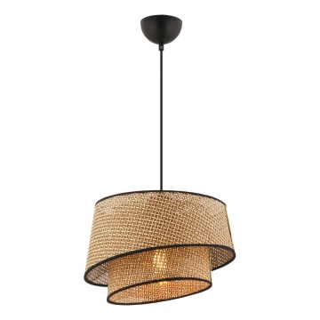 Suspension BARETTE 1xE27/60W/230V marron/noir