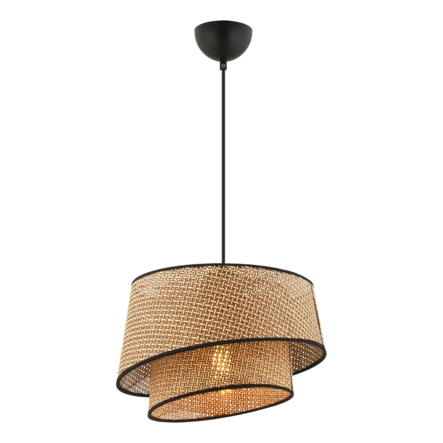 Suspension BARETTE 1xE27/60W/230V marron/noir
