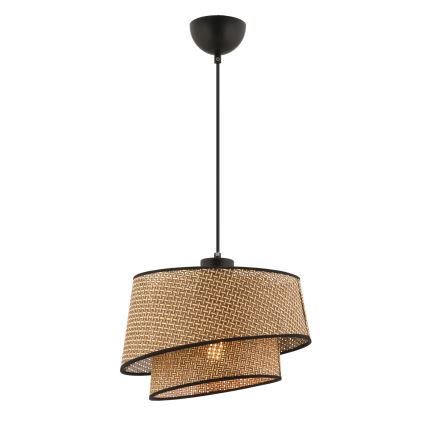 Suspension BARETTE 1xE27/60W/230V marron/noir