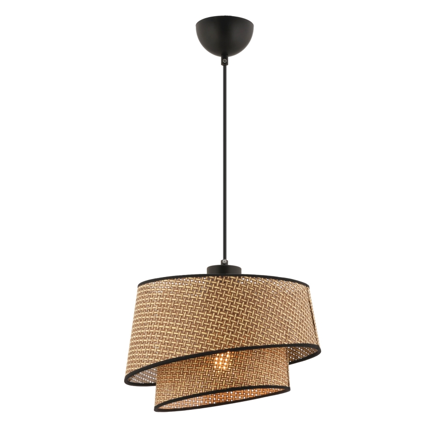 Suspension BARETTE 1xE27/60W/230V marron/noir