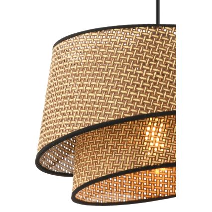 Suspension BARETTE 1xE27/60W/230V marron/noir