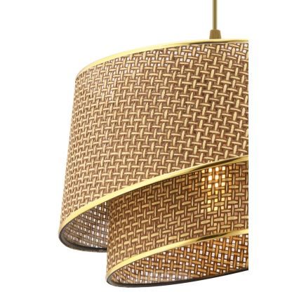 Suspension BARETTE 1xE27/60W/230V marron/or