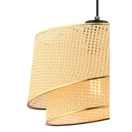 Suspension BARETTE 1xE27/60W/230V marron/or