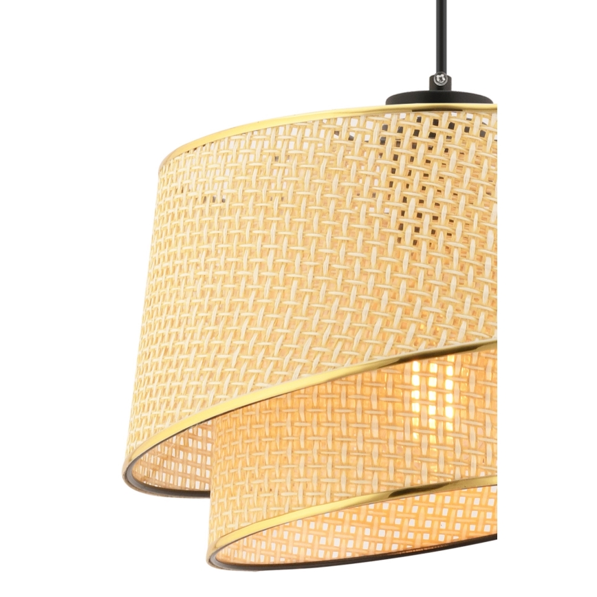 Suspension BARETTE 1xE27/60W/230V marron/or