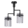 Suspension-barre 2xE27/60W/230V noir/fumé