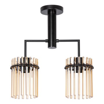 Suspension-barre 2xE27/60W/230V noir/fumé