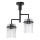 Suspension-barre 2xE27/60W/230V noir/transparent
